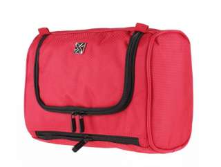 New Waterproof Red Zipper Hanging Toiletry Travel Bag Organizer For 