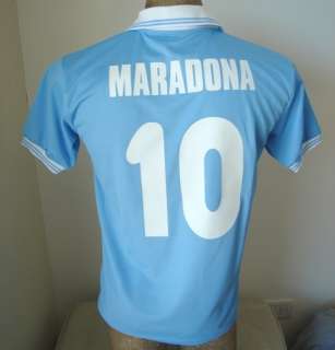 NEW VINTAGE WORLD CUP 1986 ARGENTINA MARADONA #10 RETRO SOCCER JERSEY 