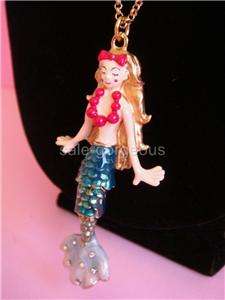 Betsey Johnson Mermaids Tale Star Fish Long Necklace  