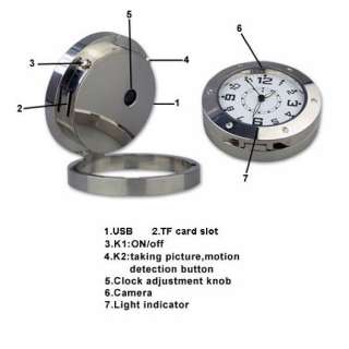 Clock Bell Security Hidden Camera Motion Detector DVR  