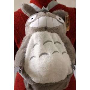   My Neighbor Totoro Jumbo Gray Soft Plush Backpack ~ 