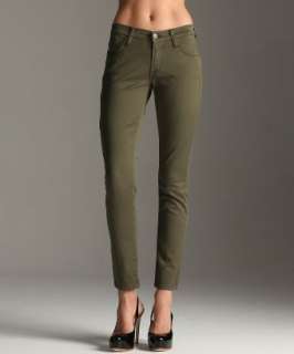 James Jeans aged green stretch cotton Twiggy skinny jeans   