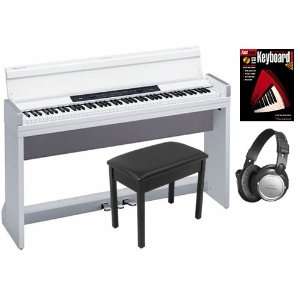  Korg LP350W White Digital Piano COMPLETE HOME Bundle 