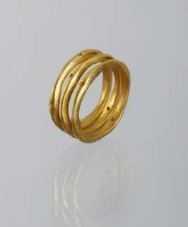 Kevia set of 3   gold vermeil stackable rings  