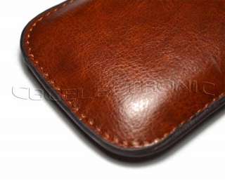 New Brown leather Case Pouch Sleeve for Nokia E71 E72  