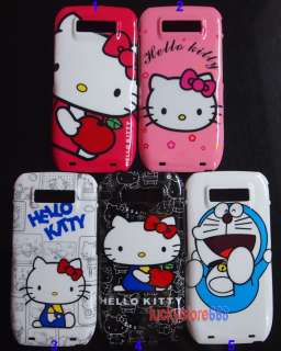   Hello Kitty Hard Plastic Pink Black Back Skin Cover Case for Nokia E71