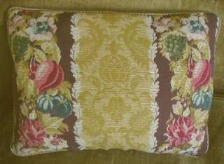Scalamandre Lampas Tapestry Fabric Custom Designer Pillow Floral New 1 