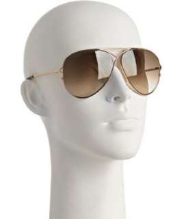 Tom Ford gold metal aviator sunglasses  