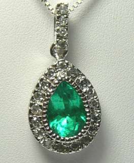 TOP QUALITY COLOMBIAN EMERALD & DIAMOND NECKLACE 2.01CT  