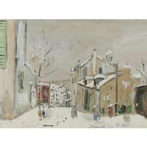 Hand Made Oil Reproduction   Maurice Utrillo   24 x 24 inches   Mimi 