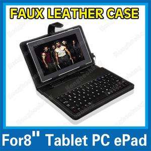   Keyboard Leather Case Smart Cover Bag Stylus Pen For 8 Tablet MID pad