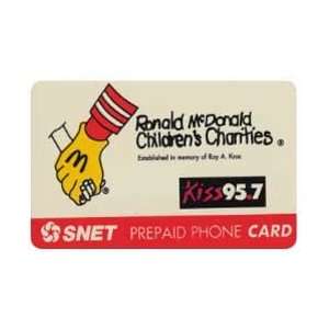 Collectible Phone Card 5m Ronald McDonald Childrens Charities (Kiss 