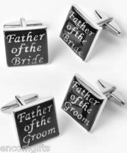 Personalized WEDDING CUFF LINKS Father of Bride & Groom  