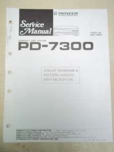 Pioneer Service Manual~PD 7300 CD Player~Original~Repair  
