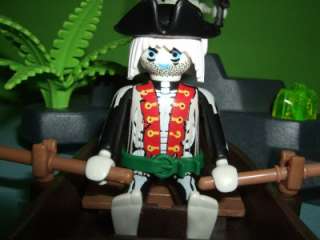 Playmobil Pirate Ghost Skeleton Rowing Boat Rock Plant Weapons 
