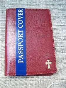 Passport Wallet Covers Christian Motif Cross Front  