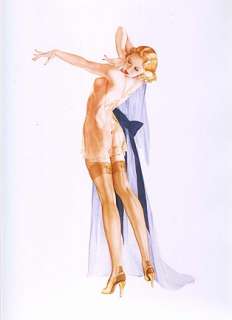 ALBERTO VARGAS Pinup Print   Blonde in see through gown  