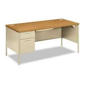    Modular Single Left Pedestal Desk With Oak Top