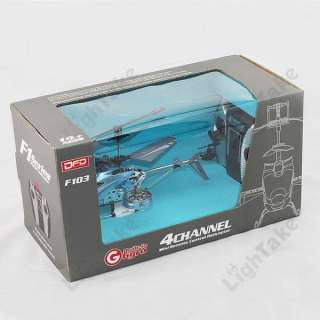 New 4 Channel 4CH AVATAR F103 Z008 Gyro LED Mini RC Helicopter Blue