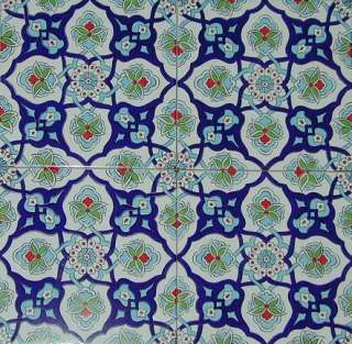 12 8x8 Turkish/Ottoman Floral China/Ceramic Tile  