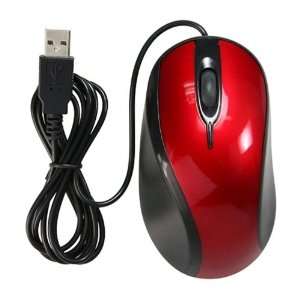  Laptop Notebook Red Black 3D Optical Mouse