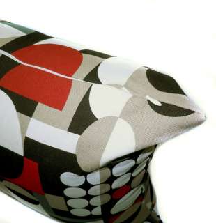 EA08 Red Black White Circle Polka Linen Cushion/Pillow/Throw Cover 