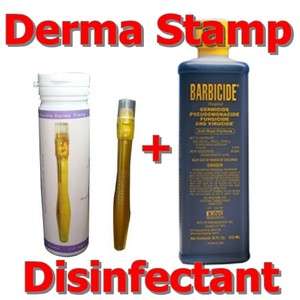   Micro Needle Derma Skin Roller STAMP & Disinfectant SET  