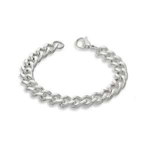 Curb Chain Bracelet   9 Mens Stainless Steel 11mm 