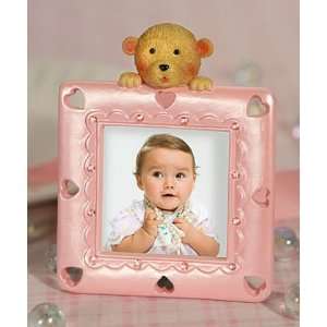 Teddy Bear Design Baby Pink Photo Frames (Set of 24)  