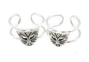 Sterling Silver Wire Frame Cat Face Ear Cuffs C288  