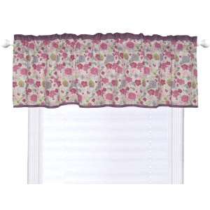   Pink Purple Floral Nursery Window Panel Valance 18x56 Home & Kitchen