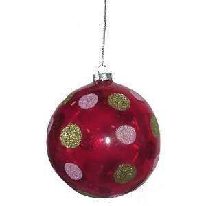   With Glitter Polka Dots Christmas Ornament #2705813