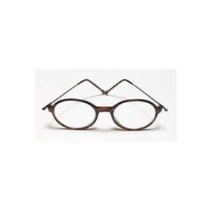 Reading Glasses 2.50 power Oval Metal Plastic Case with Fancy Plastic 