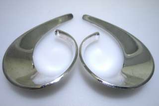   TONE VIGELAND Modernist SLING Sterling Silver Earrings Norway Designs