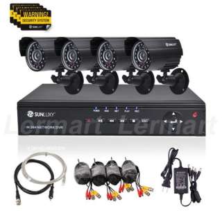   264 DVR + 4 Outdoor Night Vision Surveillance Camera Kit NO Hard Drive