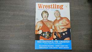 Wrestling Monthly Magazine Red Bastien & The Crusher February 1972 