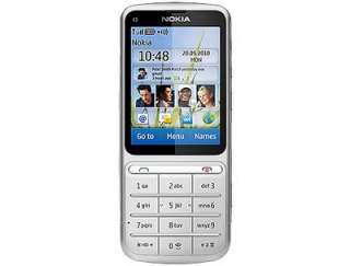 Nokia C3 01 SILVER Touch and Type UNLOCKED GSM Cell Phone QUAD BAND 