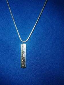 Tiffany & Co 2001 Necklace Pendant Bar 925 Sterling Silver Chain 