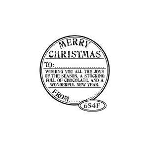   Press MERRY CHRISTMAS SEAL Rubber Stamp Arts, Crafts & Sewing