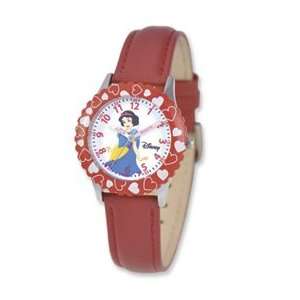   Princess Kids Snow White Red Leather Band Time Teacher Watch Jewelry