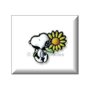  Snoopy With A Sunflower Shoe Doodle Charm fits Crocs Shoes 