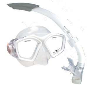 Aqualung Sport Icon LX Mask & Snorkel Set (White)  Sports 