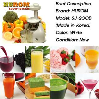 NEW HUROM Slow Juicer SJ 200B Fruit Vegetable Citrus  
