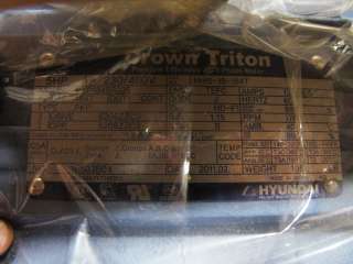 UNUSED CROWN TRITON ELECTRIC MOTOR, 5 HP, 1760 RPM, 184T FRAME  