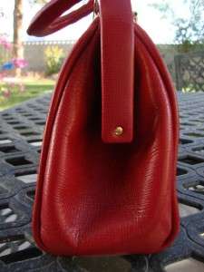 Christian DIOR VTG Red Clutch Handle/ Shoulder Bag CLASSIC Must See 