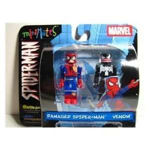   Minimates Damaged Spider man and Venom Series 2 [Toy] Toys & Games