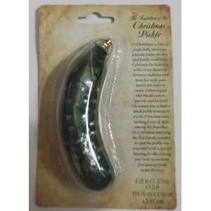  German Glass Christmas Pickle Ornament 4.25 Inches