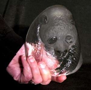 Viking Glass Figural Panda Bear Sculpture  