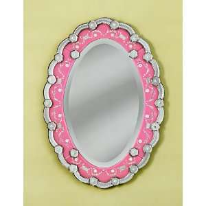  New Sophia Pink Hand Carved Venetian Wall Mounted Mirror 
