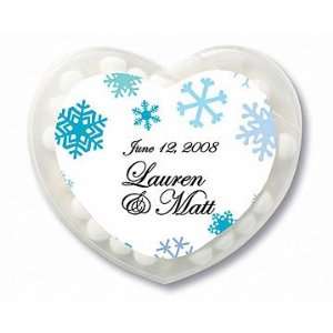 Wedding Favors Falling Snowflakes Design Winter Theme Personalized 